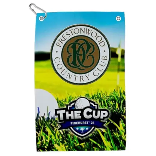 Smooth Custom Sublimated Single-Sided Golf Towel - Small Branded